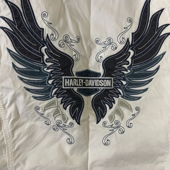 Harley-Davidson White Vest with Embroidered Details - Picture 4 of 6